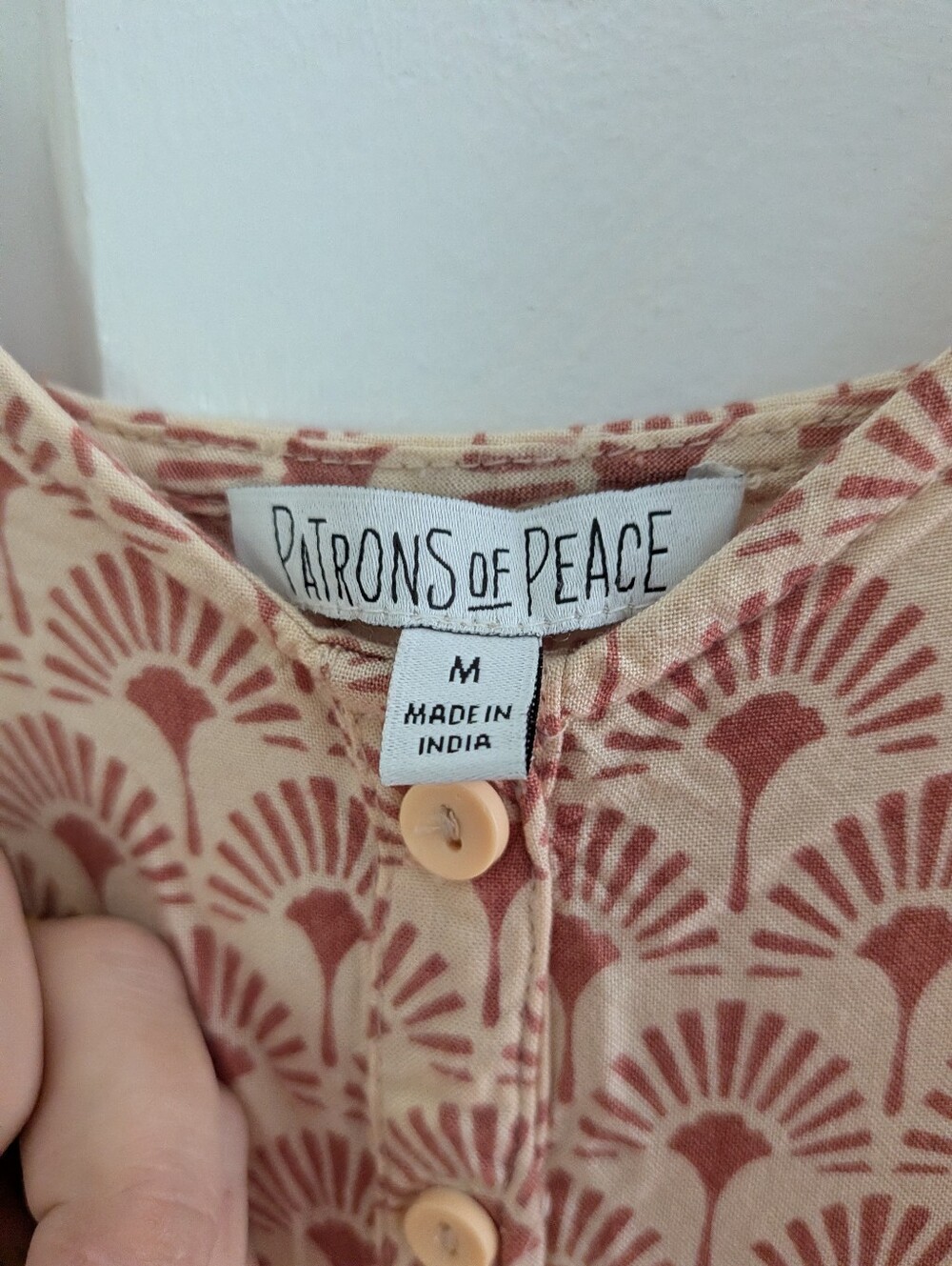 Patrons of Peace Boho Button Front Maxi Dress Size M - Picture 4 of 6